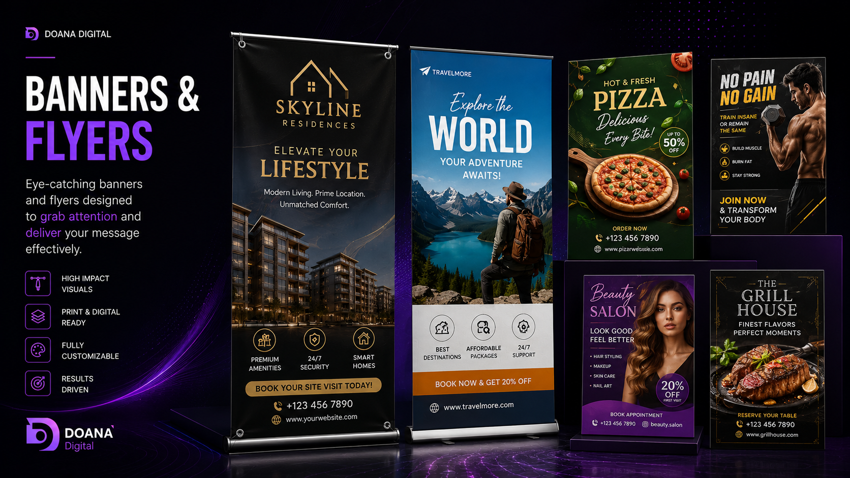Doana Digital billboard and standee designs