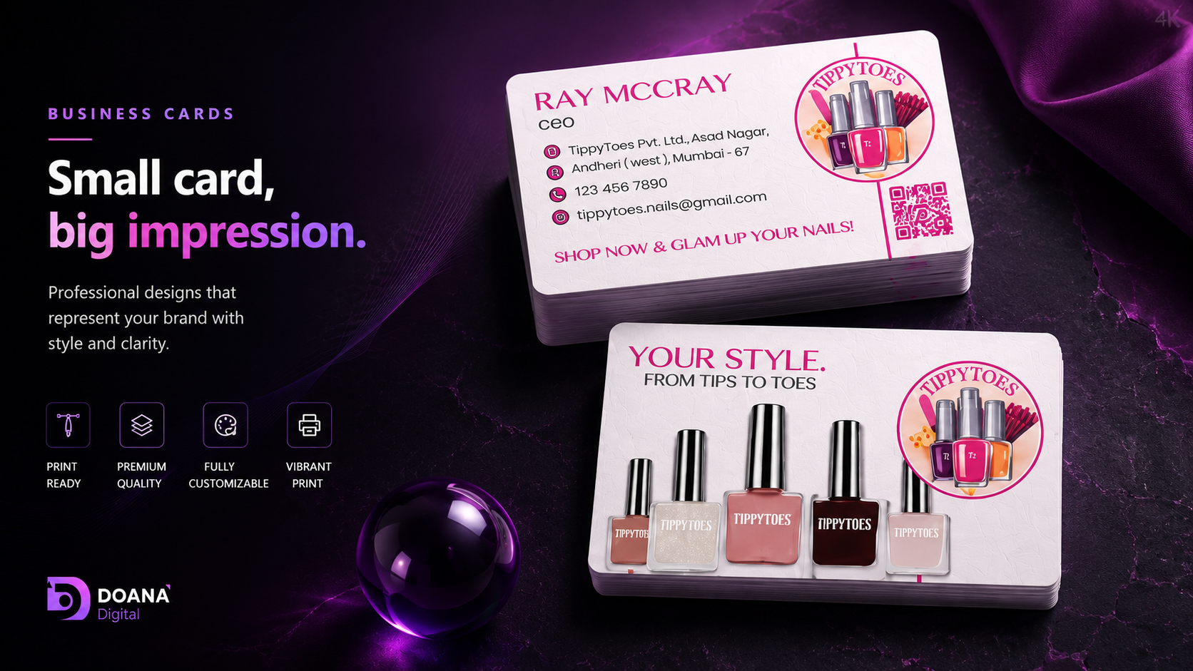 Doana Digital business card design work