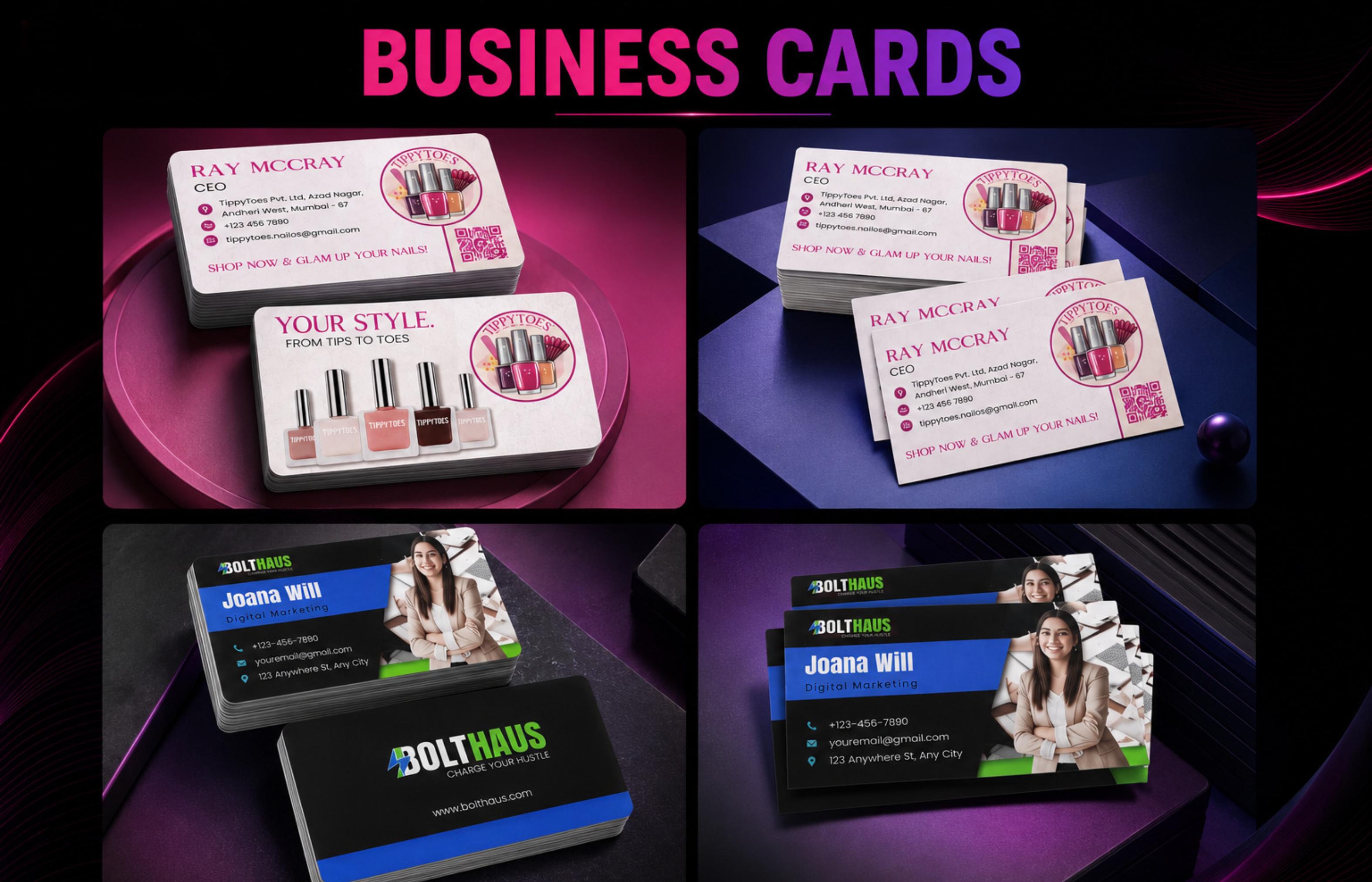 Professional business card designs by Doana Digital